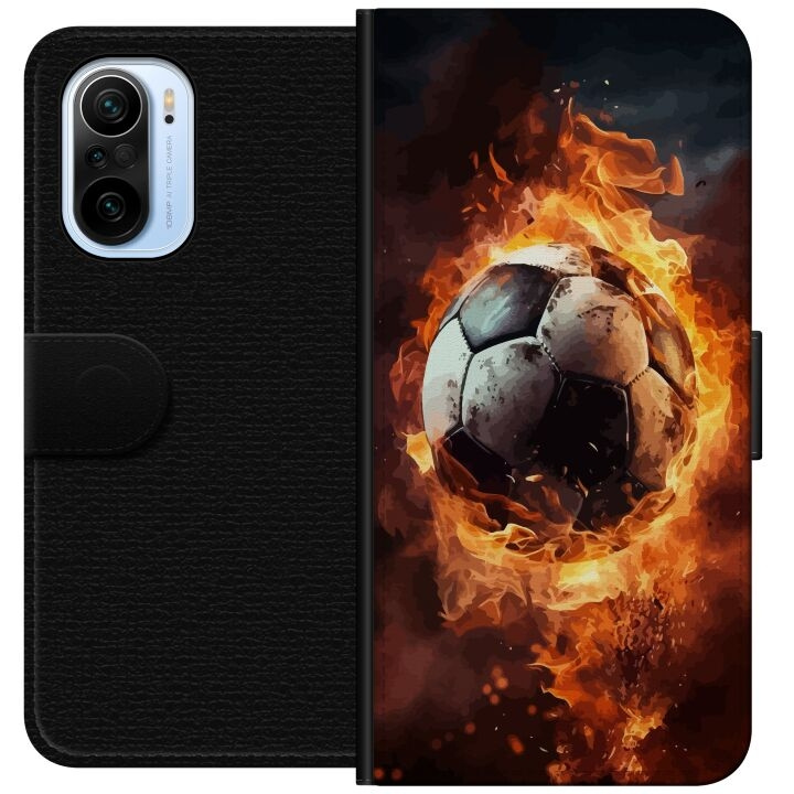 Portemonnee-hoesje voor Xiaomi Mi 11i met Voetbal ontwerp in de groep SMARTPHONE & TABLETS / Mobielbescherming / Xiaomi bij TP E-commerce Nordic AB (A64811)