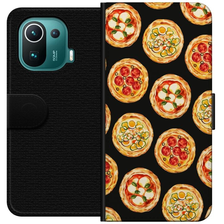 Portemonnee-hoesje voor Xiaomi Mi 11 Pro met Pizza ontwerp in de groep SMARTPHONE & TABLETS / Mobielbescherming / Xiaomi bij TP E-commerce Nordic AB (A64911)