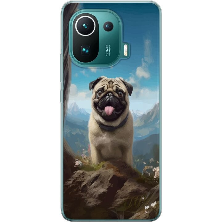 Mobiele hoes voor Xiaomi Mi 11 Pro met Blije Hond ontwerp in de groep SMARTPHONE & TABLETS / Mobielbescherming / Xiaomi bij TP E-commerce Nordic AB (A64943)