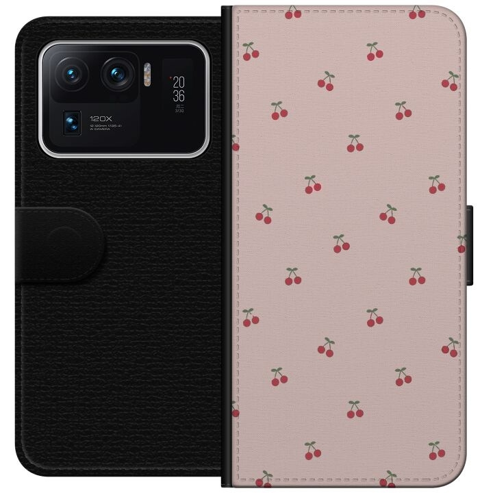 Portemonnee-hoesje voor Xiaomi Mi 11 Ultra met Kersen ontwerp in de groep SMARTPHONE & TABLETS / Mobielbescherming / Xiaomi bij TP E-commerce Nordic AB (A64959)