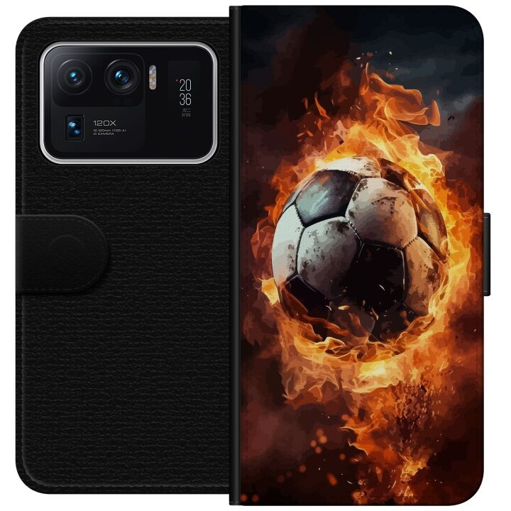 Portemonnee-hoesje voor Xiaomi Mi 11 Ultra met Voetbal ontwerp in de groep SMARTPHONE & TABLETS / Mobielbescherming / Xiaomi bij TP E-commerce Nordic AB (A64973)