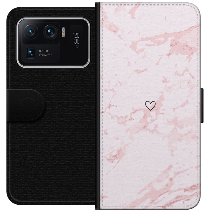 Portemonnee-hoesje voor Xiaomi Mi 11 Ultra met Roze Hart ontwerp in de groep SMARTPHONE & TABLETS / Mobielbescherming / Xiaomi bij TP E-commerce Nordic AB (A64975)