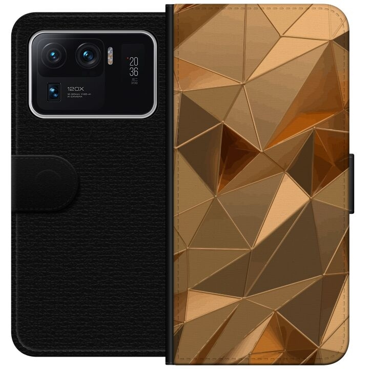 Portemonnee-hoesje voor Xiaomi Mi 11 Ultra met 3D Goud ontwerp in de groep SMARTPHONE & TABLETS / Mobielbescherming / Xiaomi bij TP E-commerce Nordic AB (A64976)