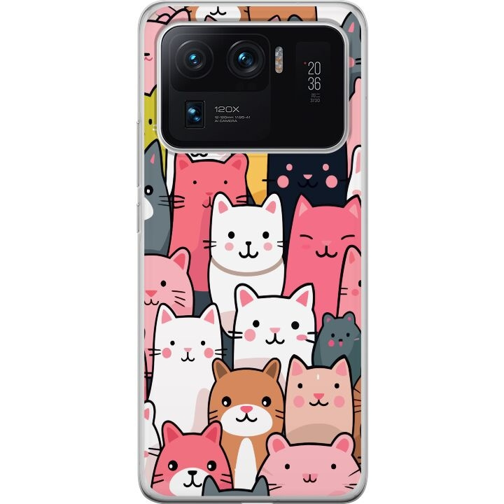 Mobiele hoes voor Xiaomi Mi 11 Ultra met Kattenpatroon ontwerp in de groep SMARTPHONE & TABLETS / Mobielbescherming / Xiaomi bij TP E-commerce Nordic AB (A64987)