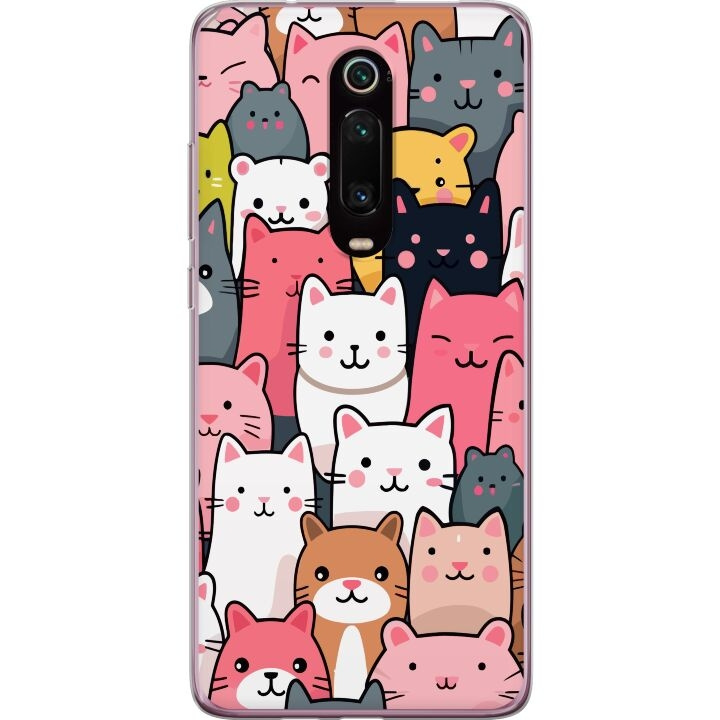 Mobiele hoes voor Xiaomi Mi 9T Pro met Kattenpatroon ontwerp in de groep SMARTPHONE & TABLETS / Mobielbescherming / Xiaomi bij TP E-commerce Nordic AB (A65014)