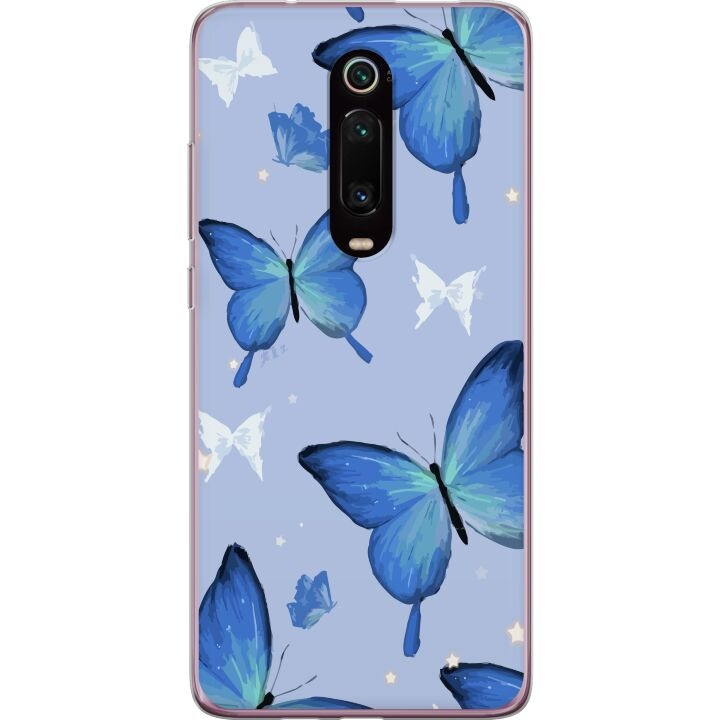 Mobiele hoes voor Xiaomi Mi 9T Pro met Blauwe vlinders ontwerp in de groep SMARTPHONE & TABLETS / Mobielbescherming / Xiaomi bij TP E-commerce Nordic AB (A65022)