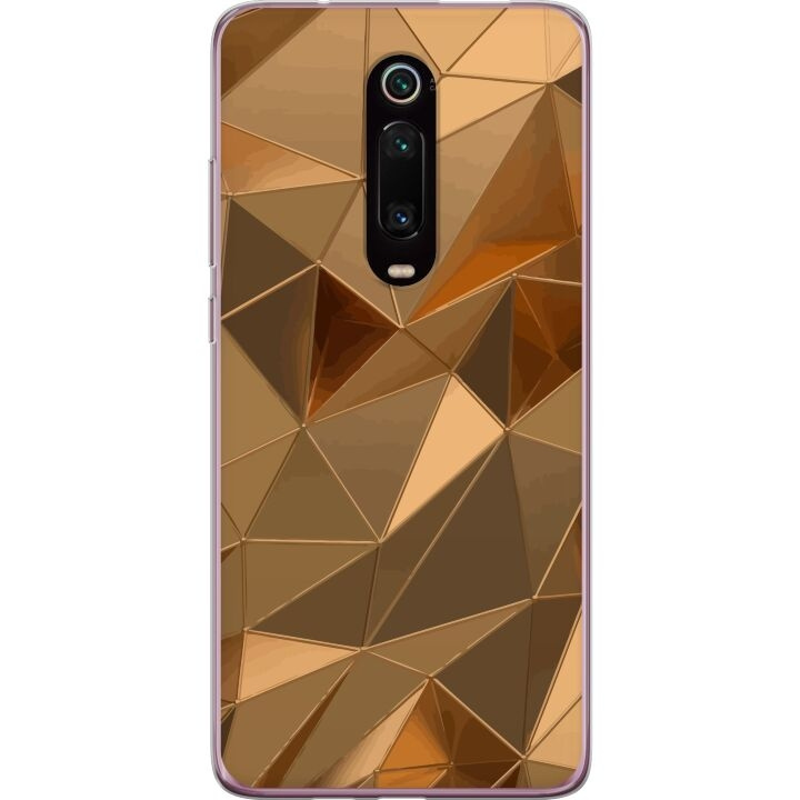 Mobiele hoes voor Xiaomi Mi 9T Pro met 3D Goud ontwerp in de groep SMARTPHONE & TABLETS / Mobielbescherming / Xiaomi bij TP E-commerce Nordic AB (A65030)