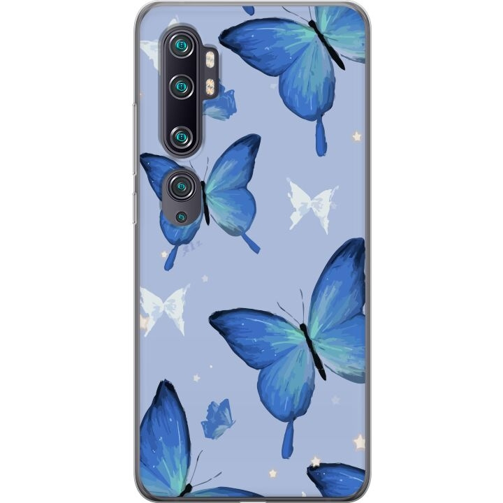 Mobiele hoes voor Xiaomi Mi Note 10 met Blauwe vlinders ontwerp in de groep SMARTPHONE & TABLETS / Mobielbescherming / Xiaomi bij TP E-commerce Nordic AB (A65049)