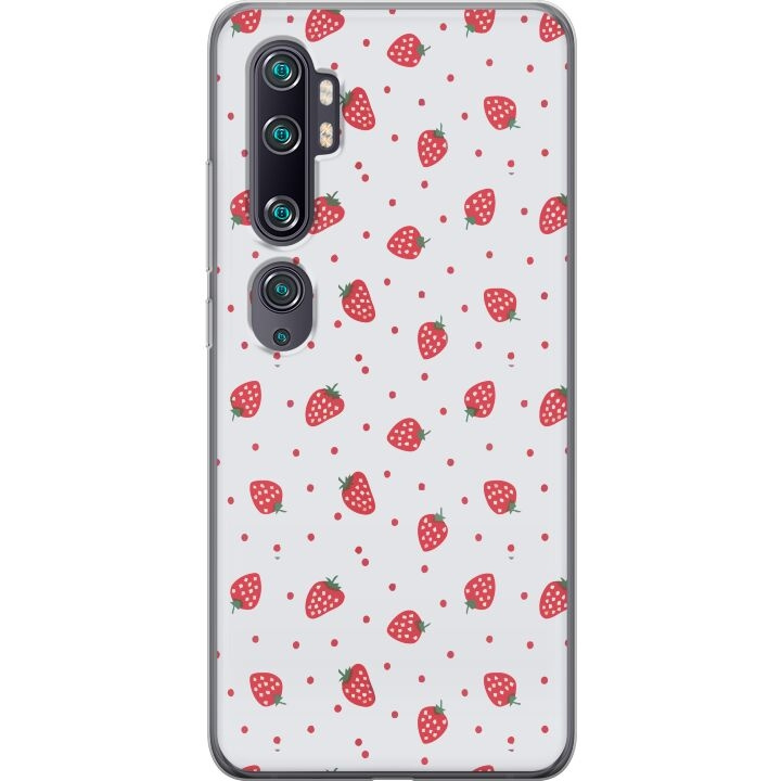 Mobiele hoes voor Xiaomi Mi Note 10 met Aardbeien ontwerp in de groep SMARTPHONE & TABLETS / Mobielbescherming / Xiaomi bij TP E-commerce Nordic AB (A65050)