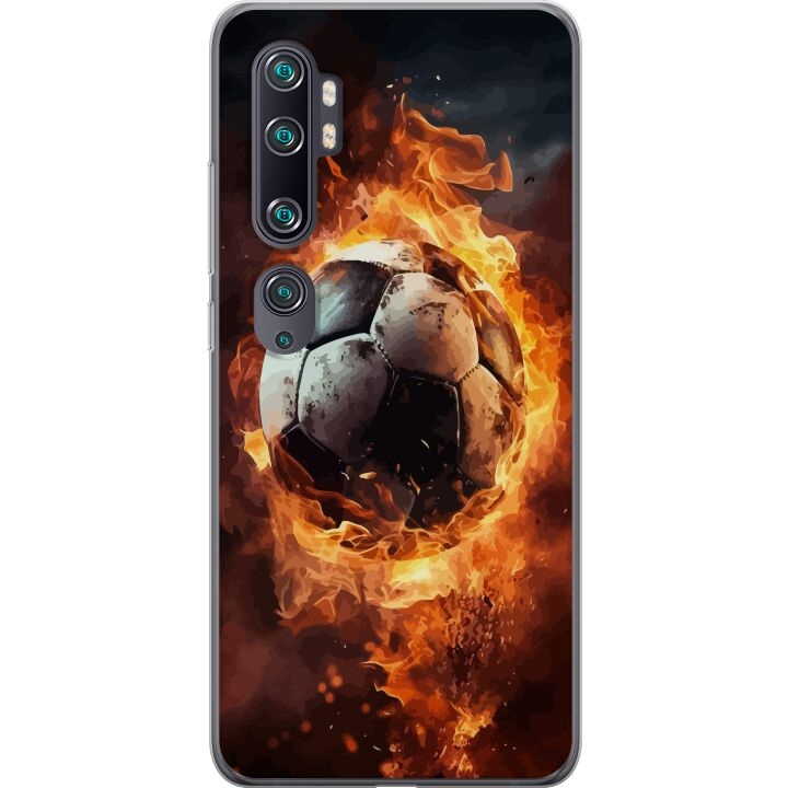 Mobiele hoes voor Xiaomi Mi Note 10 met Voetbal ontwerp in de groep SMARTPHONE & TABLETS / Mobielbescherming / Xiaomi bij TP E-commerce Nordic AB (A65054)