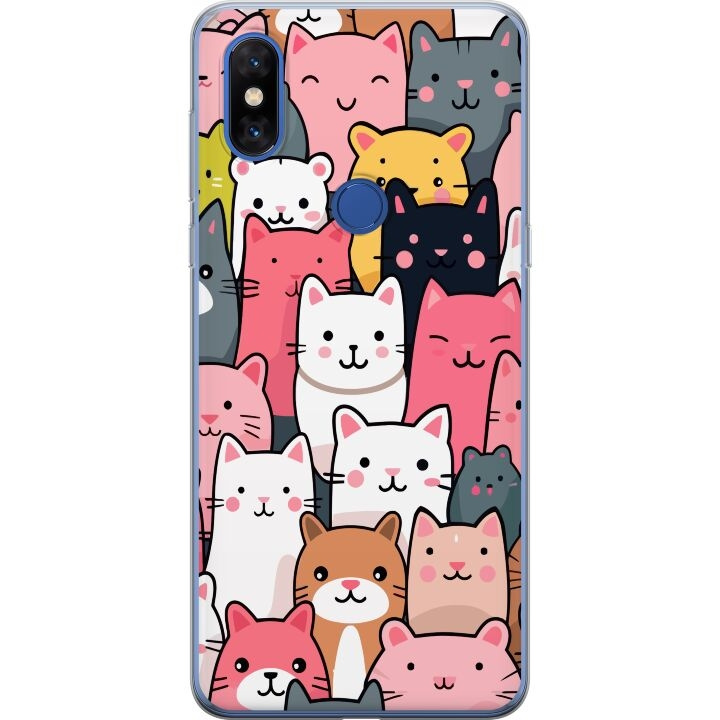 Mobiele hoes voor Xiaomi Mi Mix 3 met Kattenpatroon ontwerp in de groep SMARTPHONE & TABLETS / Mobielbescherming / Xiaomi bij TP E-commerce Nordic AB (A65122)