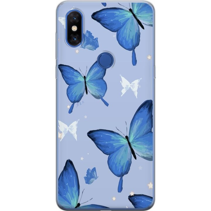 Mobiele hoes voor Xiaomi Mi Mix 3 met Blauwe vlinders ontwerp in de groep SMARTPHONE & TABLETS / Mobielbescherming / Xiaomi bij TP E-commerce Nordic AB (A65130)