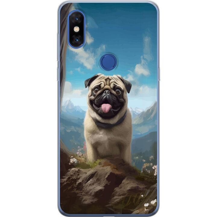 Mobiele hoes voor Xiaomi Mi Mix 3 met Blije Hond ontwerp in de groep SMARTPHONE & TABLETS / Mobielbescherming / Xiaomi bij TP E-commerce Nordic AB (A65132)