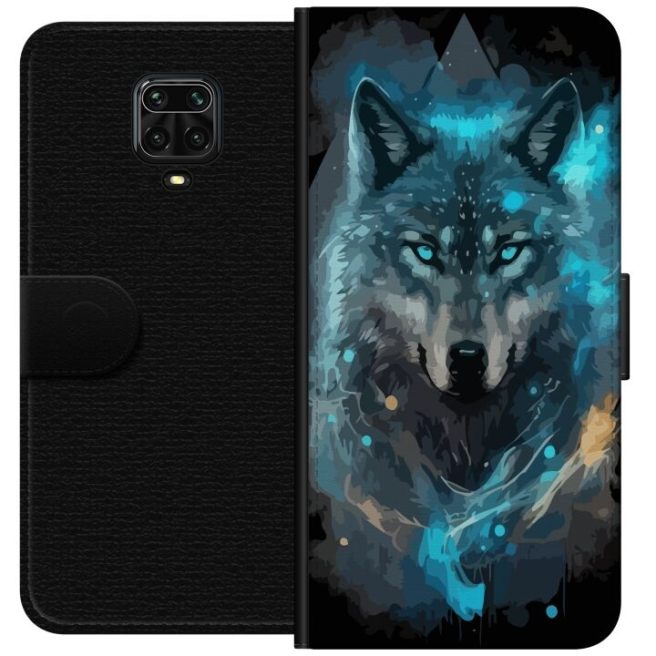 Portemonnee-hoesje voor Xiaomi Redmi Note 9 Pro met Wolf ontwerp in de groep SMARTPHONE & TABLETS / Mobielbescherming / Xiaomi bij TP E-commerce Nordic AB (A65146)