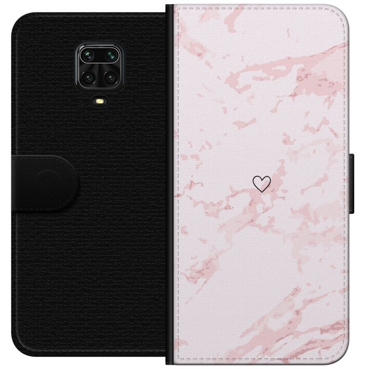 Portemonnee-hoesje voor Xiaomi Redmi Note 9 Pro met Roze Hart ontwerp in de groep SMARTPHONE & TABLETS / Mobielbescherming / Xiaomi bij TP E-commerce Nordic AB (A65164)