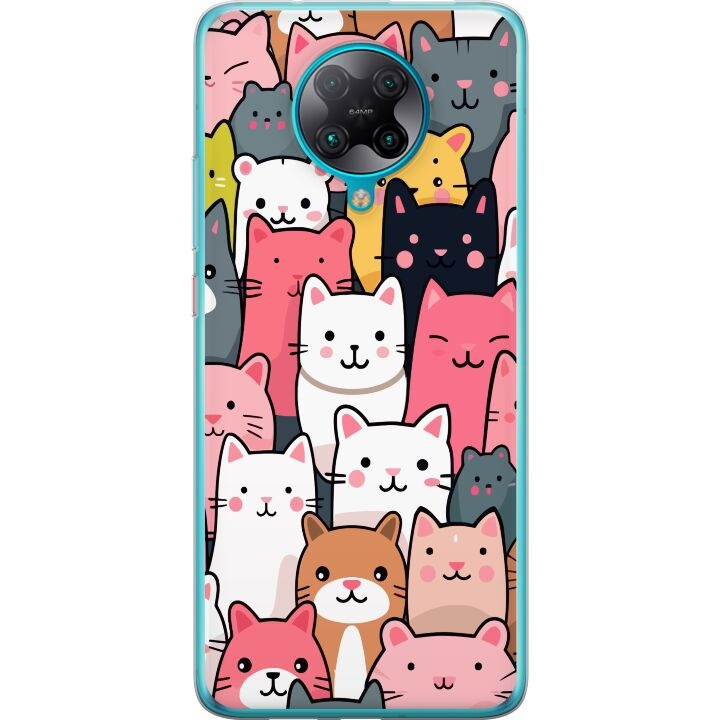 Mobiele hoes voor Xiaomi Poco F2 Pro met Kattenpatroon ontwerp in de groep SMARTPHONE & TABLETS / Mobielbescherming / Xiaomi bij TP E-commerce Nordic AB (A65203)