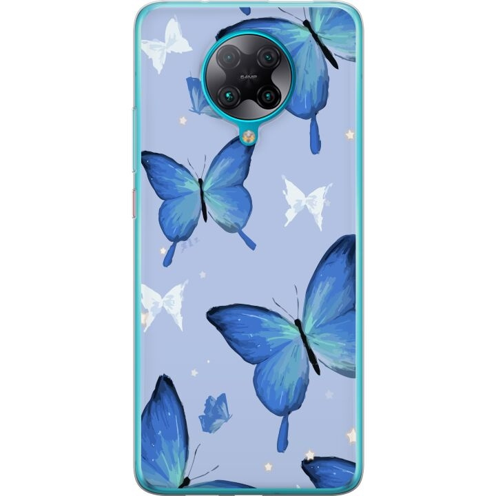 Mobiele hoes voor Xiaomi Poco F2 Pro met Blauwe vlinders ontwerp in de groep SMARTPHONE & TABLETS / Mobielbescherming / Xiaomi bij TP E-commerce Nordic AB (A65211)