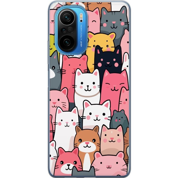 Mobiele hoes voor Xiaomi Poco F3 met Kattenpatroon ontwerp in de groep SMARTPHONE & TABLETS / Mobielbescherming / Xiaomi bij TP E-commerce Nordic AB (A65230)