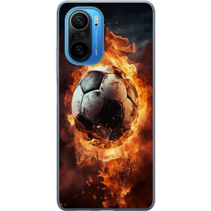 Mobiele hoes voor Xiaomi Poco F3 met Voetbal ontwerp in de groep SMARTPHONE & TABLETS / Mobielbescherming / Xiaomi bij TP E-commerce Nordic AB (A65243)