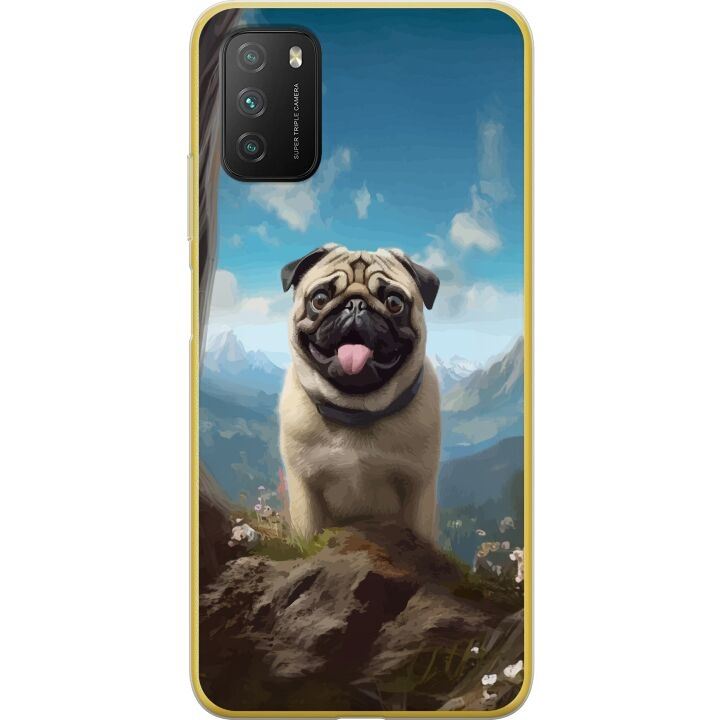 Mobiele hoes voor Xiaomi Poco M3 met Blije Hond ontwerp in de groep SMARTPHONE & TABLETS / Mobielbescherming / Xiaomi bij TP E-commerce Nordic AB (A65321)