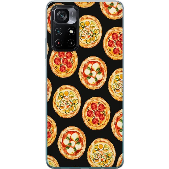 Mobiele hoes voor Xiaomi Poco M4 Pro 5G met Pizza ontwerp in de groep SMARTPHONE & TABLETS / Mobielbescherming / Xiaomi bij TP E-commerce Nordic AB (A65343)