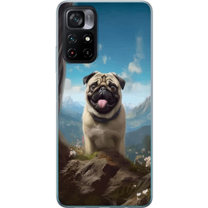 Mobiele hoes voor Xiaomi Poco M4 Pro 5G met Blije Hond ontwerp in de groep SMARTPHONE & TABLETS / Mobielbescherming / Xiaomi bij TP E-commerce Nordic AB (A65348)