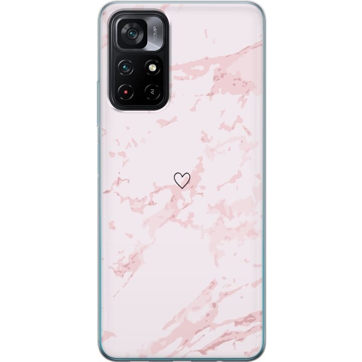 Mobiele hoes voor Xiaomi Poco M4 Pro 5G met Roze Hart ontwerp in de groep SMARTPHONE & TABLETS / Mobielbescherming / Xiaomi bij TP E-commerce Nordic AB (A65353)