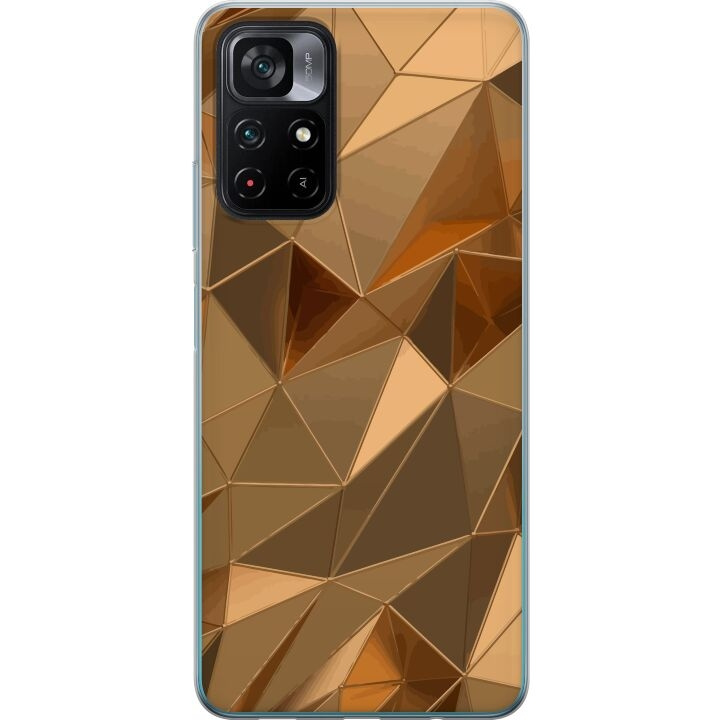 Mobiele hoes voor Xiaomi Poco M4 Pro 5G met 3D Goud ontwerp in de groep SMARTPHONE & TABLETS / Mobielbescherming / Xiaomi bij TP E-commerce Nordic AB (A65354)