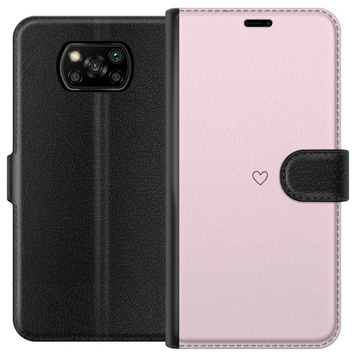 Portemonnee-hoesje voor Xiaomi Poco X3 NFC met Hart ontwerp in de groep SMARTPHONE & TABLETS / Mobielbescherming / Xiaomi bij TP E-commerce Nordic AB (A65376)