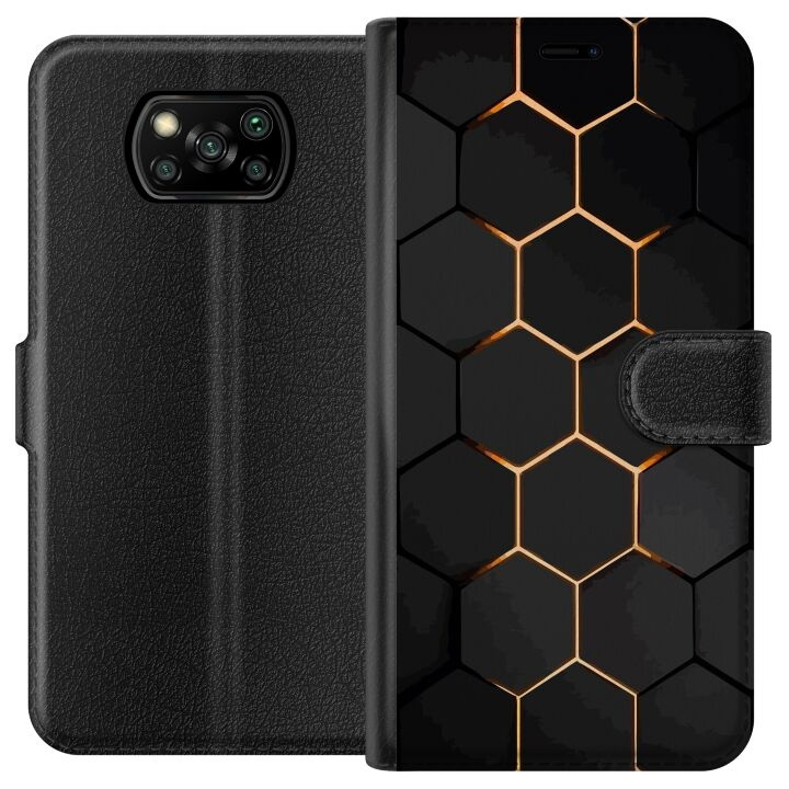 Portemonnee-hoesje voor Xiaomi Poco X3 NFC met Luxe Patroon ontwerp in de groep SMARTPHONE & TABLETS / Mobielbescherming / Xiaomi bij TP E-commerce Nordic AB (A65382)