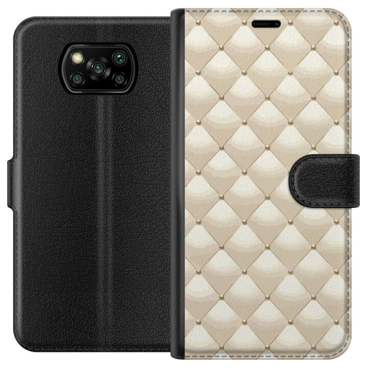 Portemonnee-hoesje voor Xiaomi Poco X3 NFC met Goudglans ontwerp in de groep SMARTPHONE & TABLETS / Mobielbescherming / Xiaomi bij TP E-commerce Nordic AB (A65383)