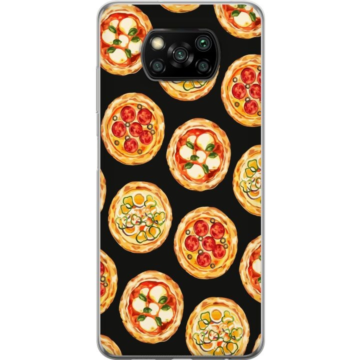 Mobiele hoes voor Xiaomi Poco X3 NFC met Pizza ontwerp in de groep SMARTPHONE & TABLETS / Mobielbescherming / Xiaomi bij TP E-commerce Nordic AB (A65397)