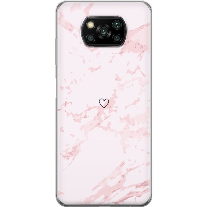 Mobiele hoes voor Xiaomi Poco X3 NFC met Roze Hart ontwerp in de groep SMARTPHONE & TABLETS / Mobielbescherming / Xiaomi bij TP E-commerce Nordic AB (A65407)