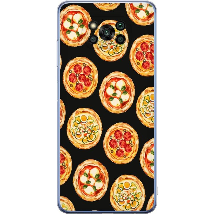 Mobiele hoes voor Xiaomi Poco X3 Pro met Pizza ontwerp in de groep SMARTPHONE & TABLETS / Mobielbescherming / Xiaomi bij TP E-commerce Nordic AB (A65424)