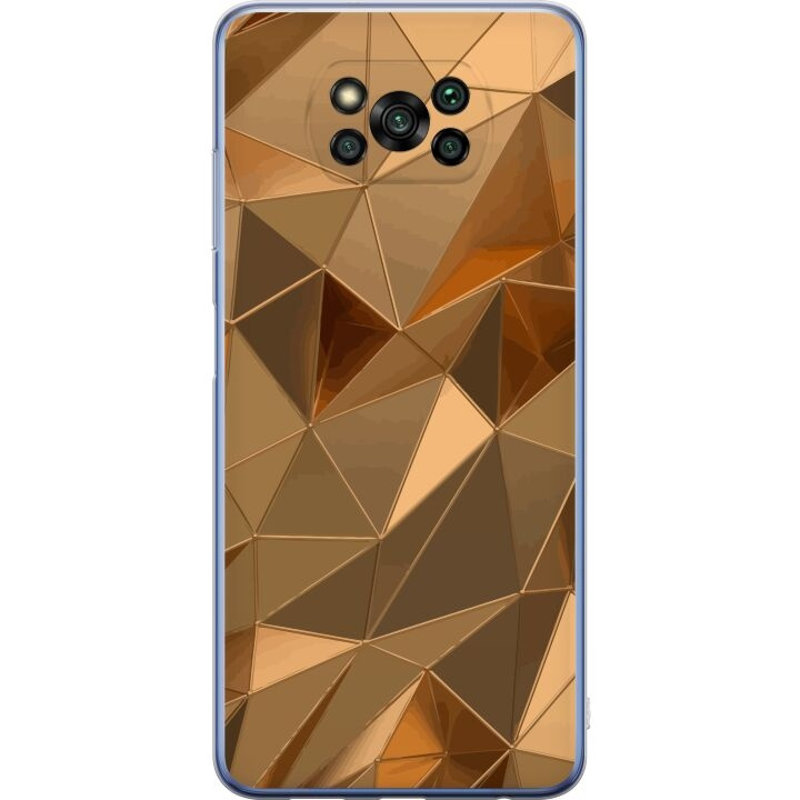 Mobiele hoes voor Xiaomi Poco X3 Pro met 3D Goud ontwerp in de groep SMARTPHONE & TABLETS / Mobielbescherming / Xiaomi bij TP E-commerce Nordic AB (A65435)