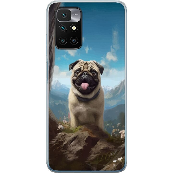 Mobiele hoes voor Xiaomi Redmi 10 met Blije Hond ontwerp in de groep SMARTPHONE & TABLETS / Mobielbescherming / Xiaomi bij TP E-commerce Nordic AB (A65483)