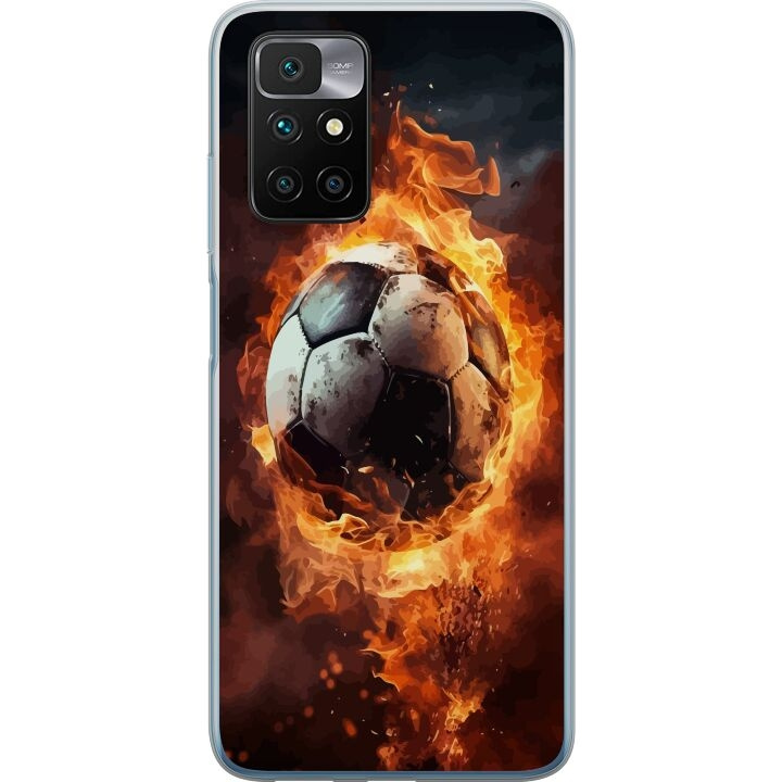 Mobiele hoes voor Xiaomi Redmi 10 met Voetbal ontwerp in de groep SMARTPHONE & TABLETS / Mobielbescherming / Xiaomi bij TP E-commerce Nordic AB (A65486)