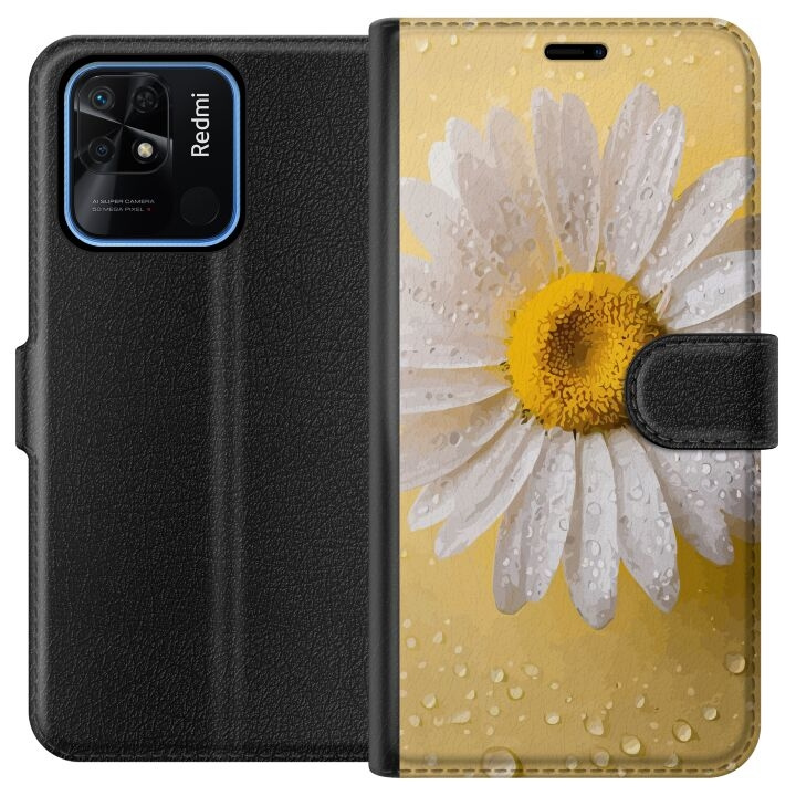 Portemonnee-hoesje voor Xiaomi Redmi 10C met Porseleinbloem ontwerp in de groep SMARTPHONE & TABLETS / Mobielbescherming / Xiaomi bij TP E-commerce Nordic AB (A65492)