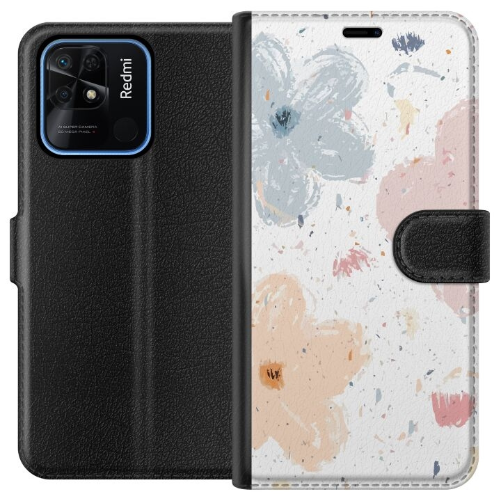 Portemonnee-hoesje voor Xiaomi Redmi 10C met Bloemen ontwerp in de groep SMARTPHONE & TABLETS / Mobielbescherming / Xiaomi bij TP E-commerce Nordic AB (A65504)