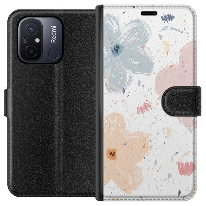 Portemonnee-hoesje voor Xiaomi Redmi 12C met Bloemen ontwerp in de groep SMARTPHONE & TABLETS / Mobielbescherming / Xiaomi bij TP E-commerce Nordic AB (A65558)