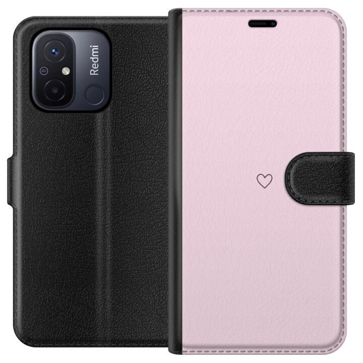 Portemonnee-hoesje voor Xiaomi Redmi 12C met Hart ontwerp in de groep SMARTPHONE & TABLETS / Mobielbescherming / Xiaomi bij TP E-commerce Nordic AB (A65565)