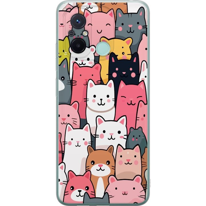 Mobiele hoes voor Xiaomi Redmi 12C met Kattenpatroon ontwerp in de groep SMARTPHONE & TABLETS / Mobielbescherming / Xiaomi bij TP E-commerce Nordic AB (A65581)