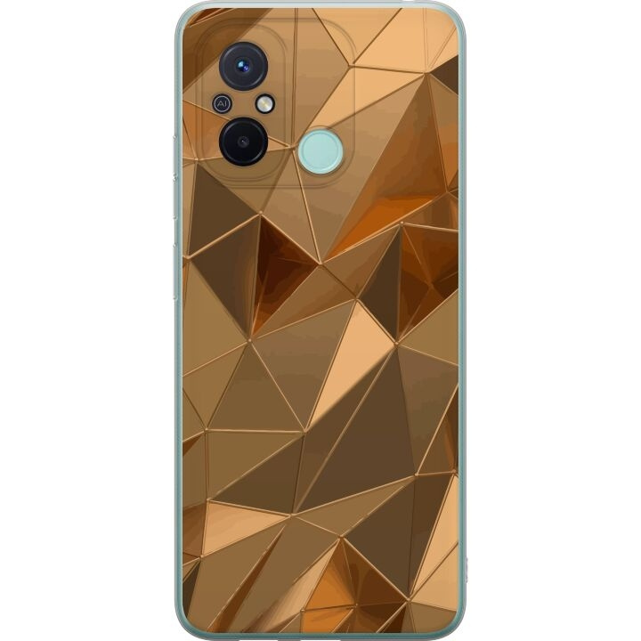 Mobiele hoes voor Xiaomi Redmi 12C met 3D Goud ontwerp in de groep SMARTPHONE & TABLETS / Mobielbescherming / Xiaomi bij TP E-commerce Nordic AB (A65597)