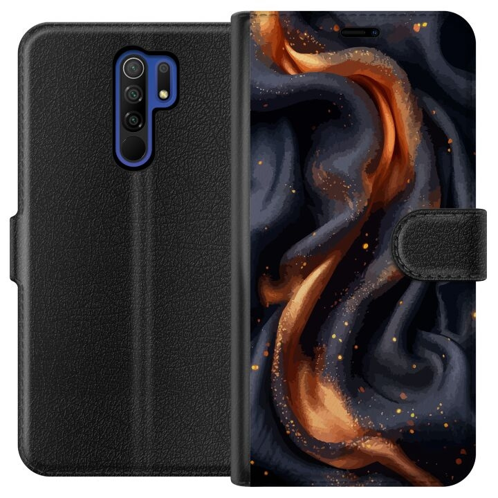 Portemonnee-hoesje voor Xiaomi Redmi 9 met Vurig zijde ontwerp in de groep SMARTPHONE & TABLETS / Mobielbescherming / Xiaomi bij TP E-commerce Nordic AB (A65628)