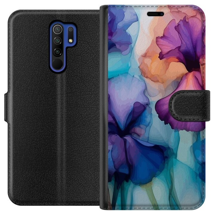 Portemonnee-hoesje voor Xiaomi Redmi 9 met Magische bloemen ontwerp in de groep SMARTPHONE & TABLETS / Mobielbescherming / Xiaomi bij TP E-commerce Nordic AB (A65630)