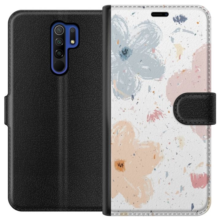 Portemonnee-hoesje voor Xiaomi Redmi 9 met Bloemen ontwerp in de groep SMARTPHONE & TABLETS / Mobielbescherming / Xiaomi bij TP E-commerce Nordic AB (A65639)