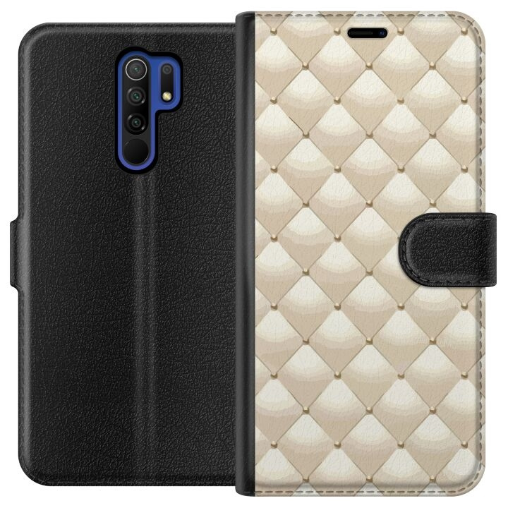 Portemonnee-hoesje voor Xiaomi Redmi 9 met Goudglans ontwerp in de groep SMARTPHONE & TABLETS / Mobielbescherming / Xiaomi bij TP E-commerce Nordic AB (A65653)