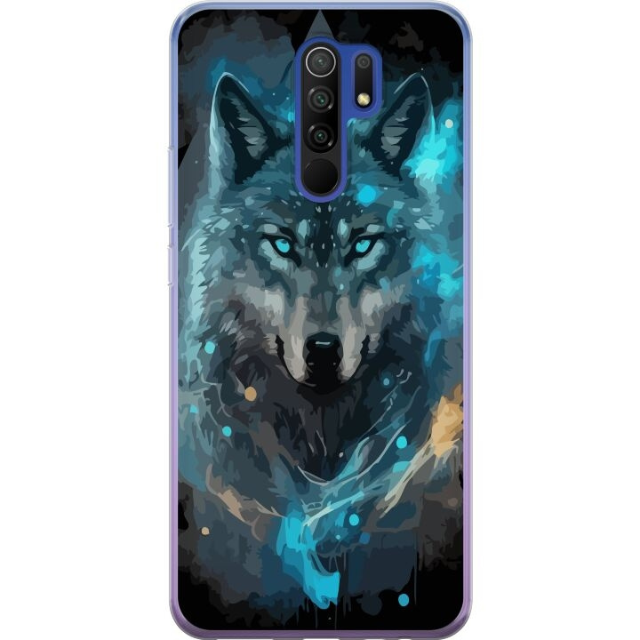 Mobiele hoes voor Xiaomi Redmi 9 met Wolf ontwerp in de groep SMARTPHONE & TABLETS / Mobielbescherming / Xiaomi bij TP E-commerce Nordic AB (A65659)