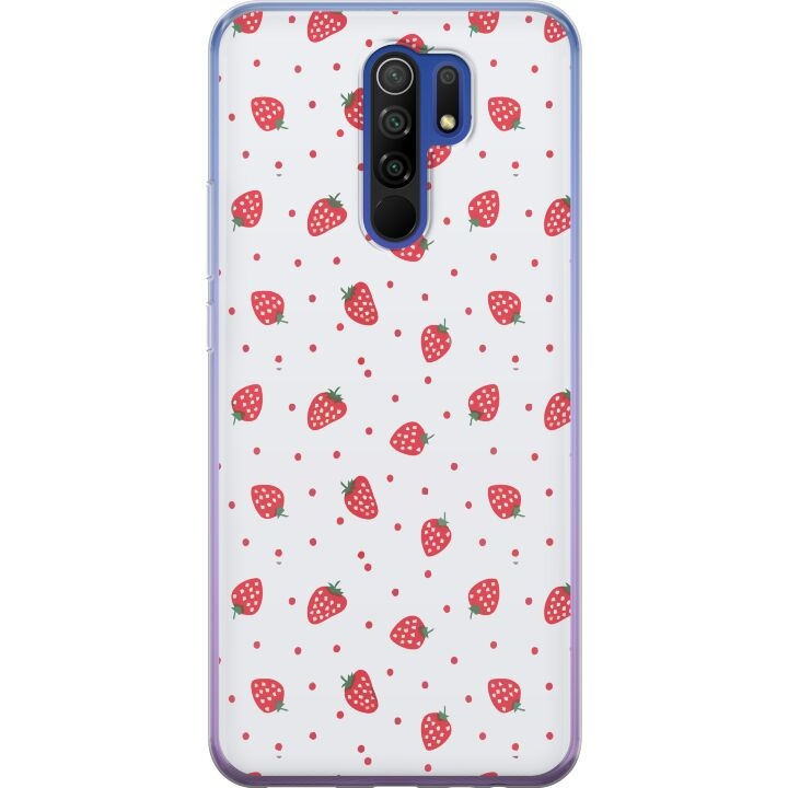 Mobiele hoes voor Xiaomi Redmi 9 met Aardbeien ontwerp in de groep SMARTPHONE & TABLETS / Mobielbescherming / Xiaomi bij TP E-commerce Nordic AB (A65671)