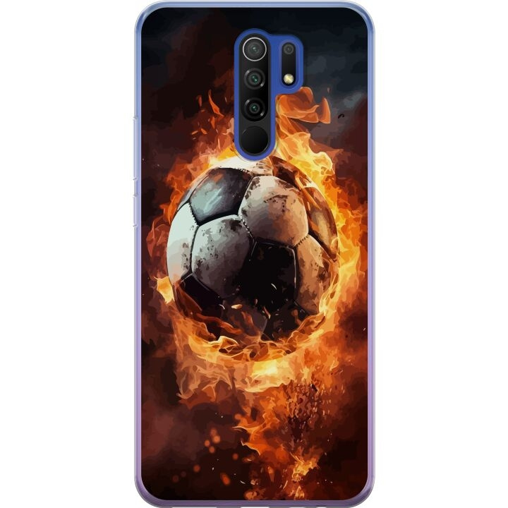 Mobiele hoes voor Xiaomi Redmi 9 met Voetbal ontwerp in de groep SMARTPHONE & TABLETS / Mobielbescherming / Xiaomi bij TP E-commerce Nordic AB (A65675)